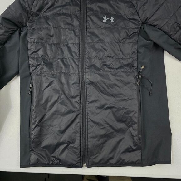 Under Armour active hybrid Storm Hooded Jacket Black Loose Fit Small 1378503 - Picture 3 of 11